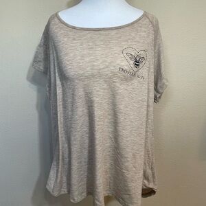 Amana Light Brown Inspirational Graphic Tee Large